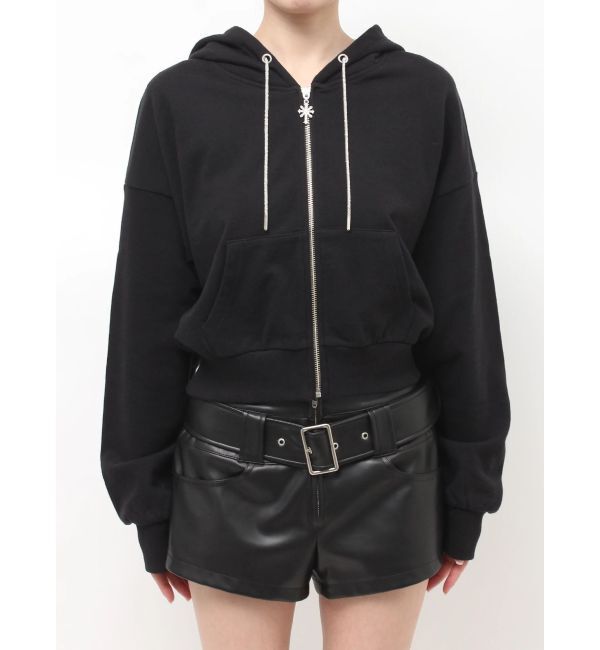 GYDA「bijou string ZIP UPスウェットパーカー」|パーカー|