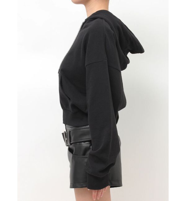 GYDA「bijou string ZIP UPスウェットパーカー」|パーカー|