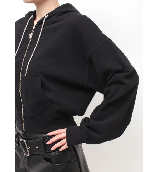 GYDA「bijou string ZIP UPスウェットパーカー」|パーカー|