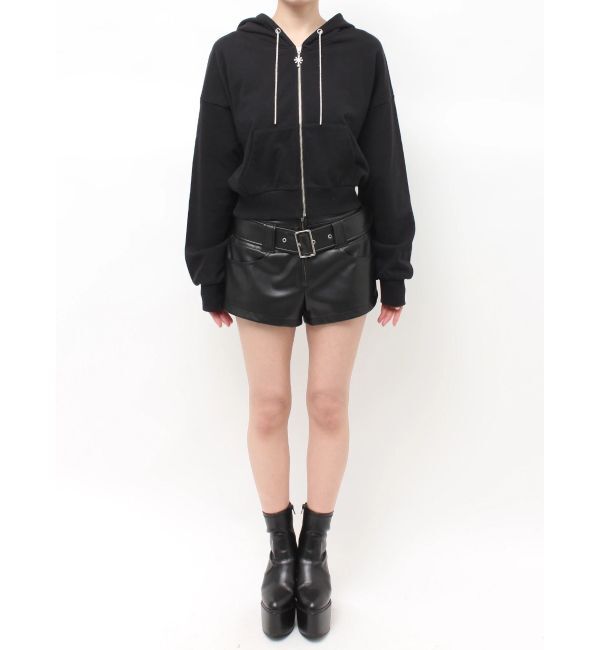GYDA「bijou string ZIP UPスウェットパーカー」|パーカー|