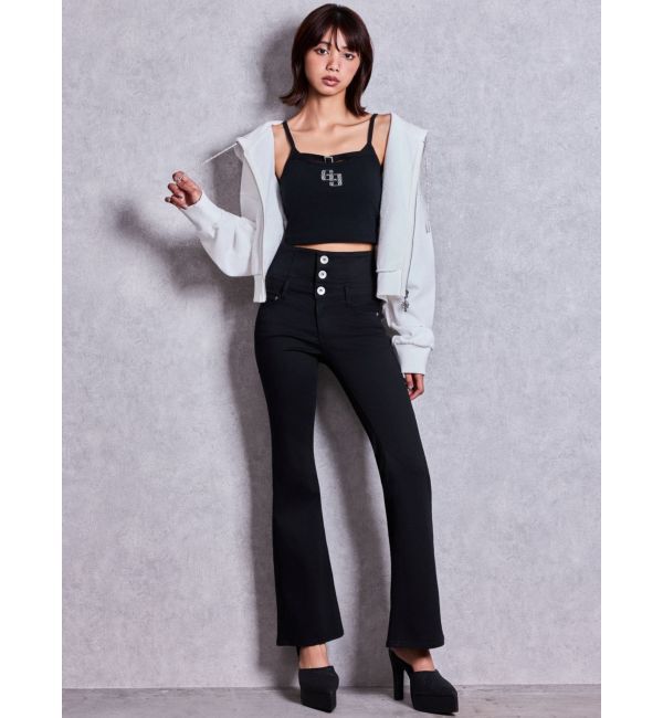 GYDA「bijou string ZIP UPスウェットパーカー」|パーカー|
