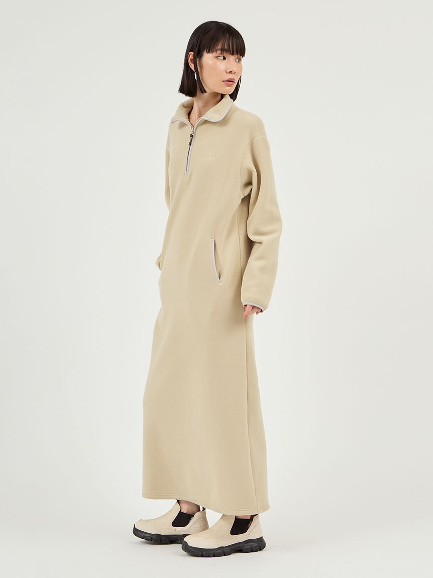 emmi atelier「【セットアイテム】eco ストール付きフリースワンピース」|ワンピース|