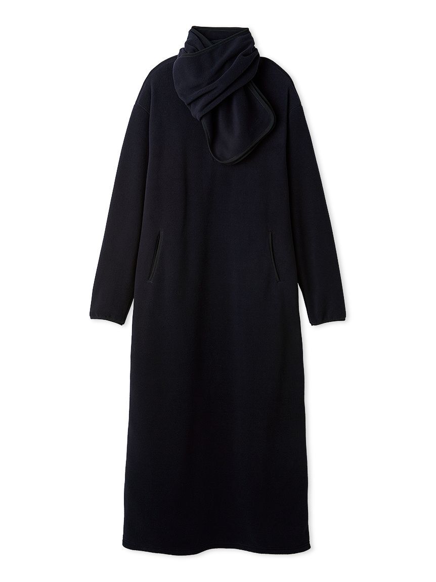 emmi atelier「【セットアイテム】eco ストール付きフリースワンピース」|ワンピース|