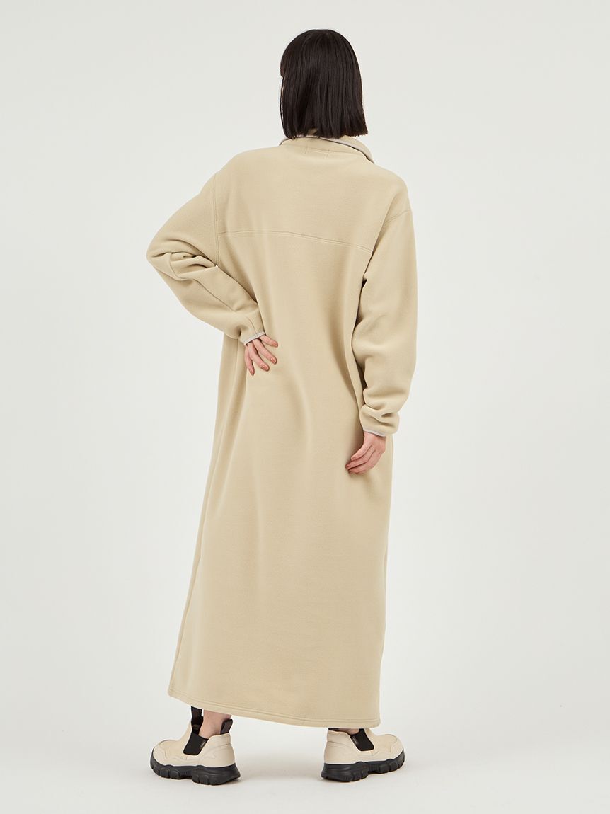 emmi atelier「【セットアイテム】eco ストール付きフリースワンピース」|ワンピース|