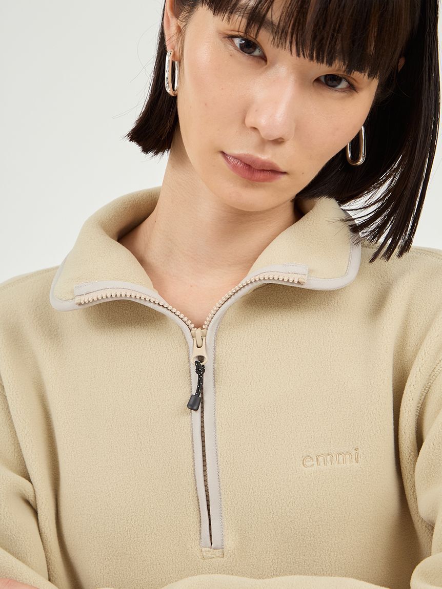 emmi atelier「【セットアイテム】eco ストール付きフリースワンピース」|ワンピース|
