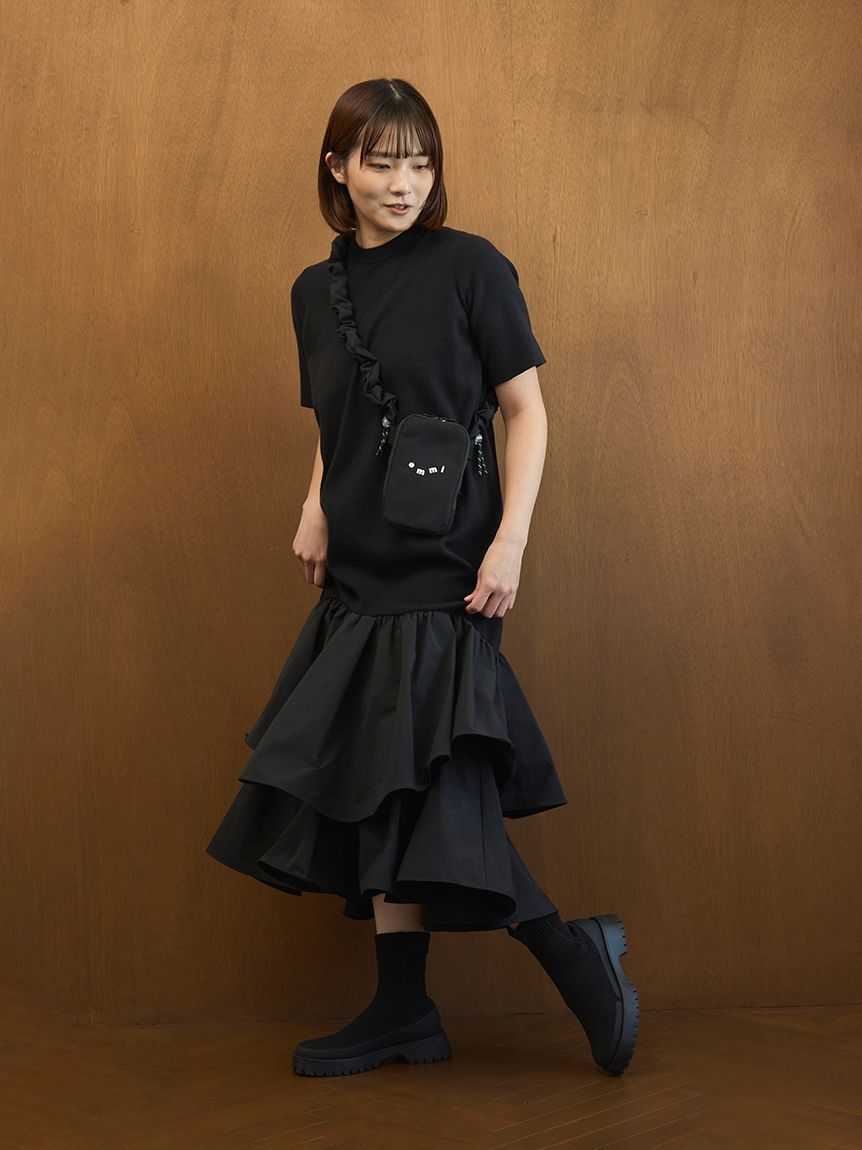 emmi atelier「ニットドッキングワンピース」|ワンピース|