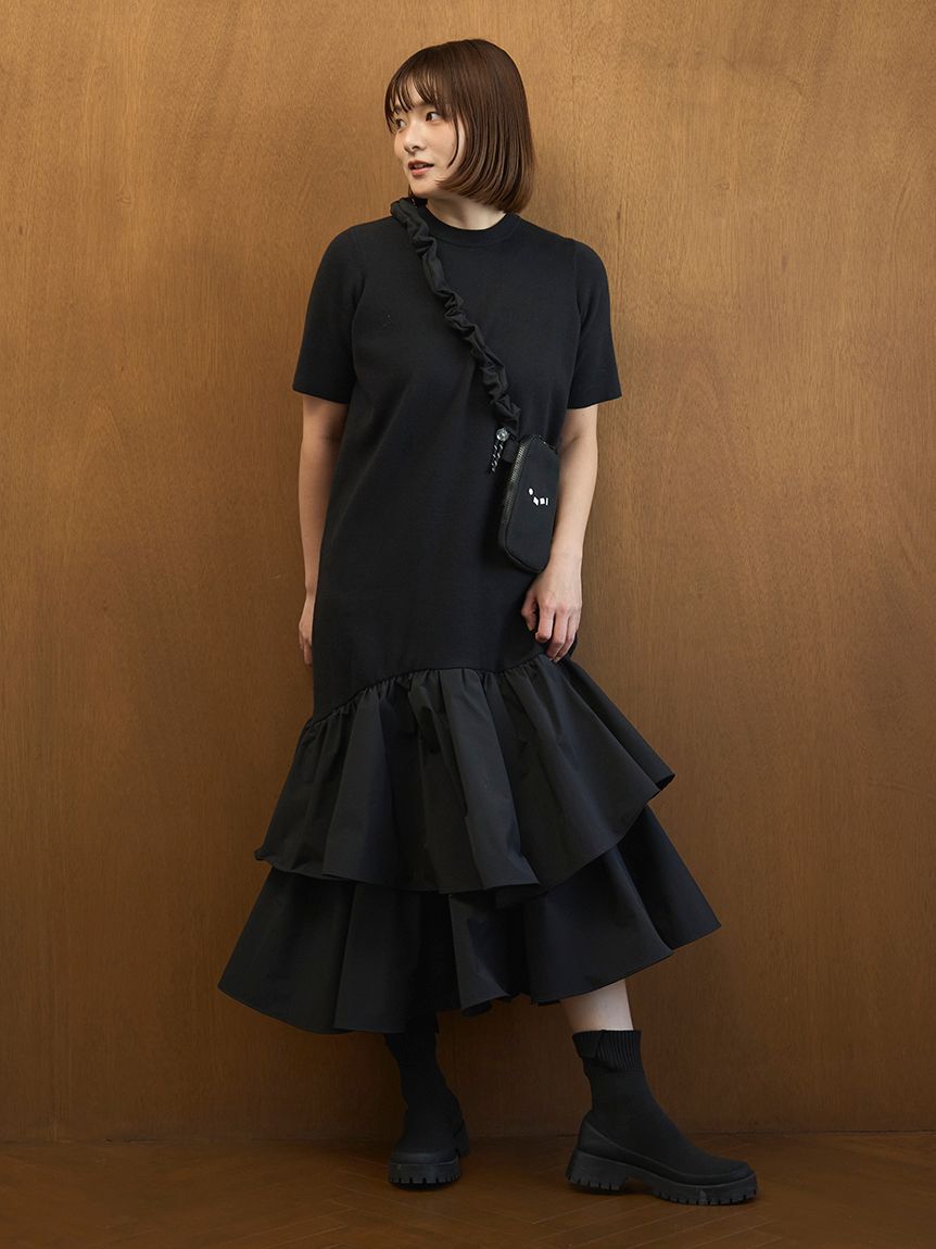 emmi atelier「ニットドッキングワンピース」|ワンピース|