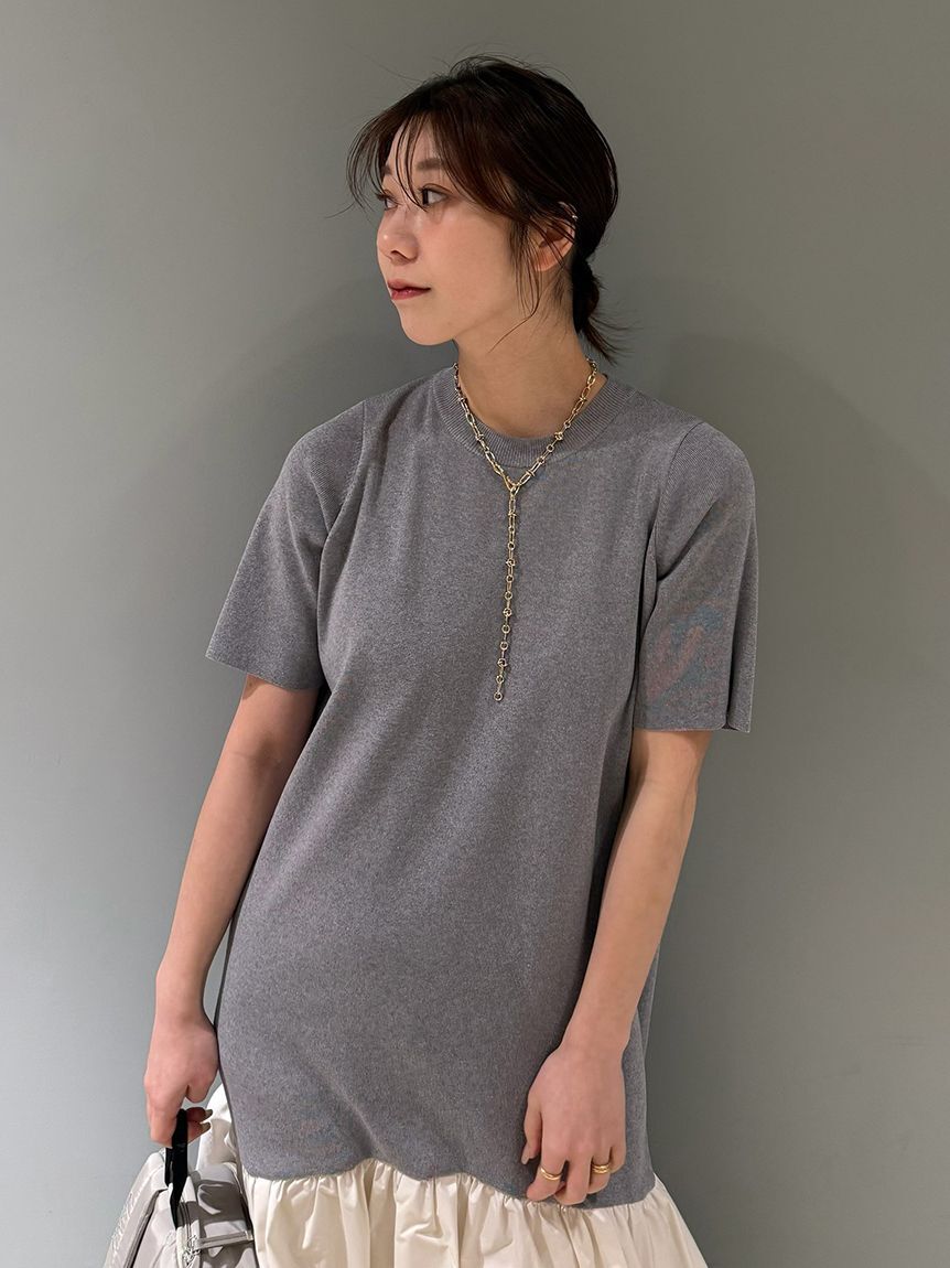 emmi atelier「ニットドッキングワンピース」|ワンピース|