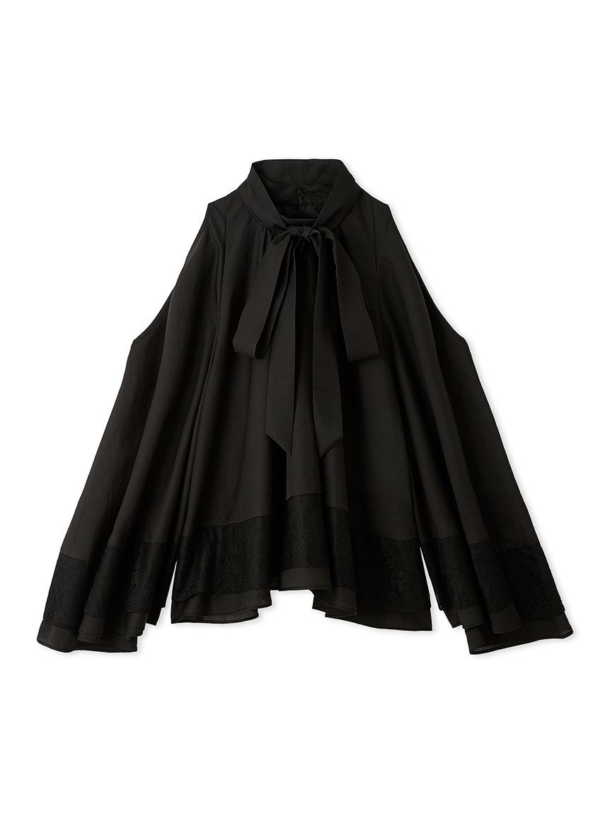 FRAY I.D「【ウォッシャブル】マルチwayオープンショルダーフレアブラウス」|シャツ・ブラウス|BLK