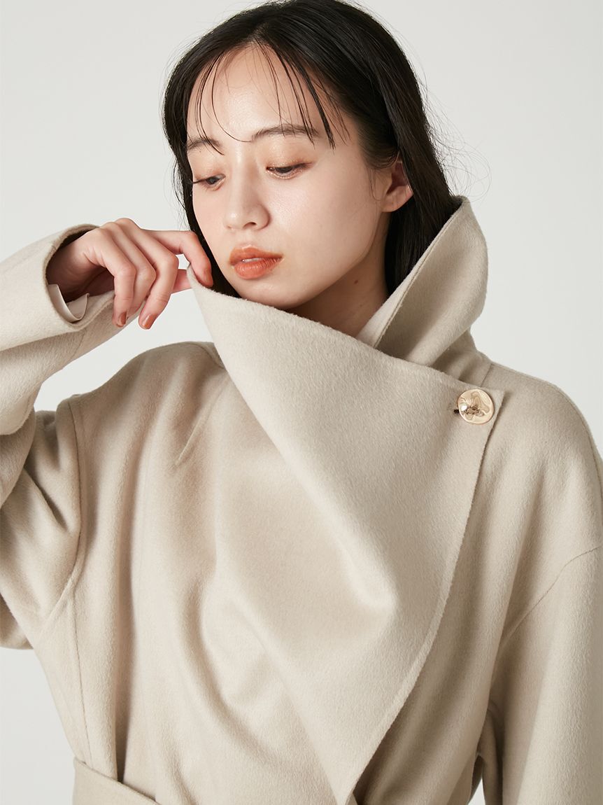 FRAY I.D「ウールカシミアロングリバーコート」|チェスターコート|