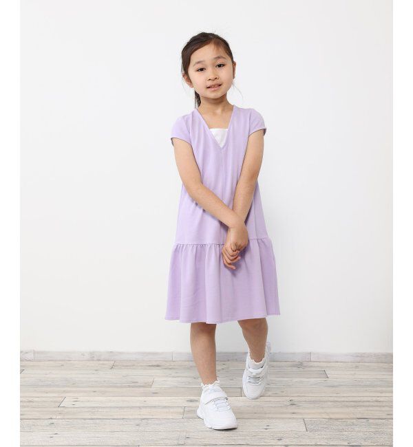 ikka kids「鹿の子フェイクワンピース（120~160cm）」|スカート|