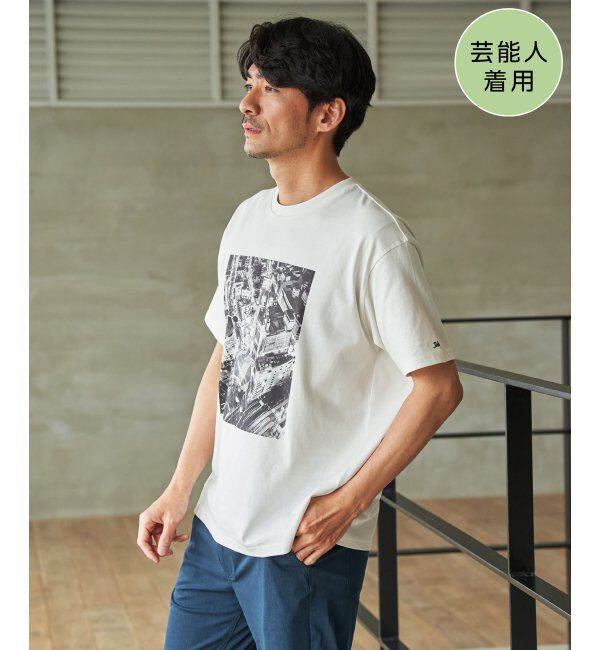 ikka「冷感コットンフォトプリントTシャツ」|Tシャツ・カットソー|