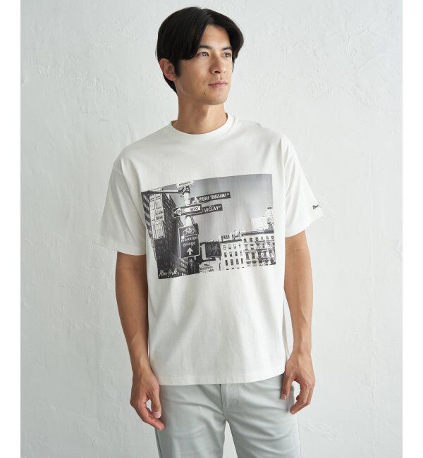 ikka「冷感コットンフォトプリントTシャツ」|Tシャツ・カットソー|