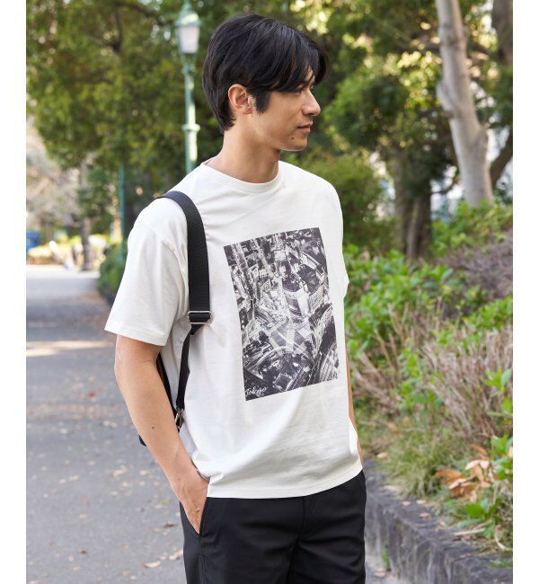 ikka「冷感コットンフォトプリントTシャツ」|Tシャツ・カットソー|