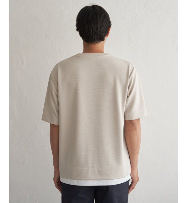ikka「冷感DRYリップル5分袖Tシャツ」|Tシャツ・カットソー|