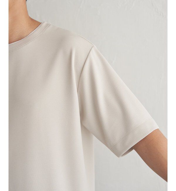ikka「冷感DRYリップル5分袖Tシャツ」|Tシャツ・カットソー|