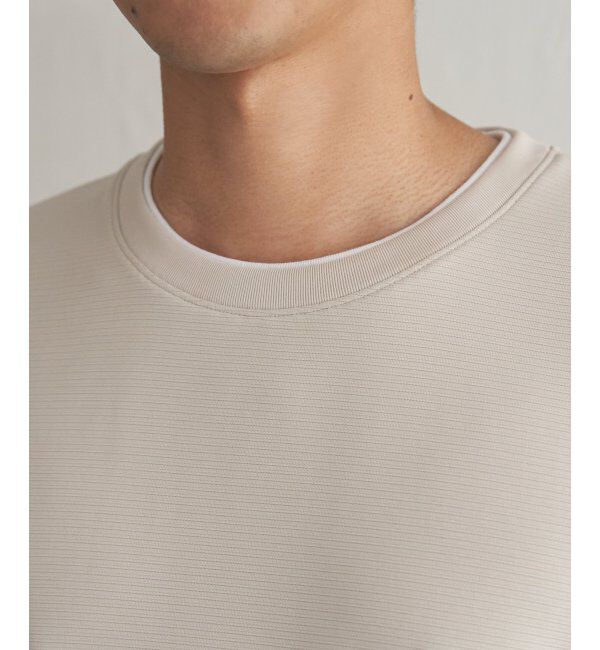 ikka「冷感DRYリップル5分袖Tシャツ」|Tシャツ・カットソー|