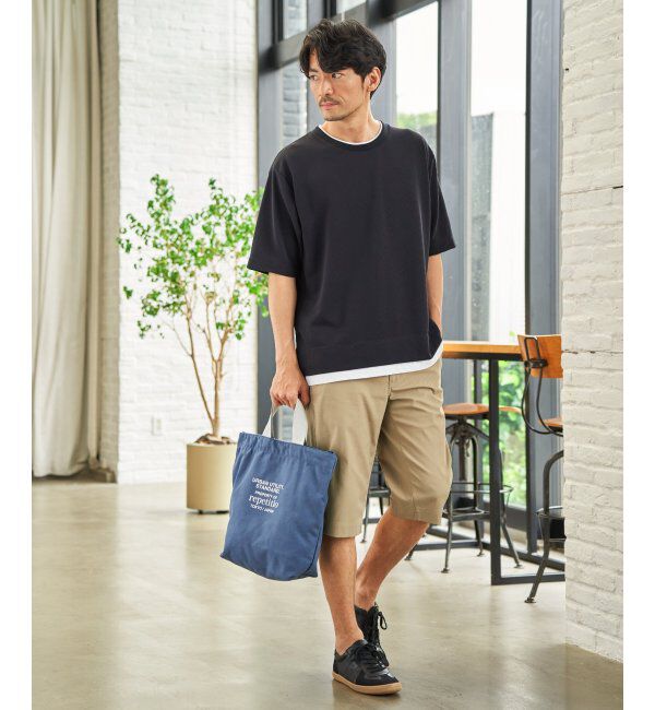 ikka「冷感DRYリップル5分袖Tシャツ」|Tシャツ・カットソー|