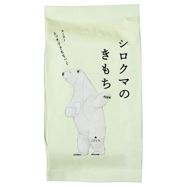  「キモチ 氷冷シャワーシート 冷感マイルド/シロクマ（クールライムの香り） (20枚)」|その他|