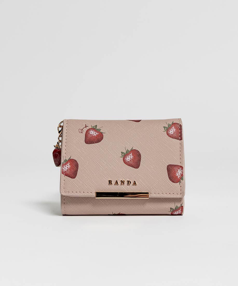  「【Cherry＆Strawberry】チャーム付き三つ折りウォレット」|財布|