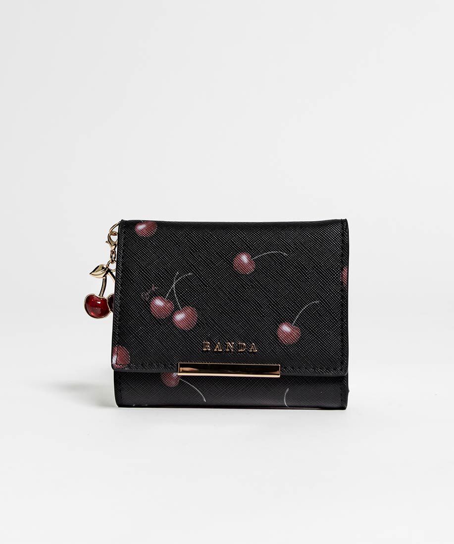  「【Cherry＆Strawberry】チャーム付き三つ折りウォレット」|財布|