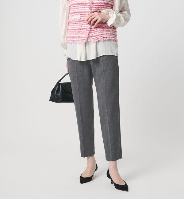 UNITED ARROWS「ダブルクロス スリムパンツ ‐ストレッチ ウォッシャブル‐」|スラックス|