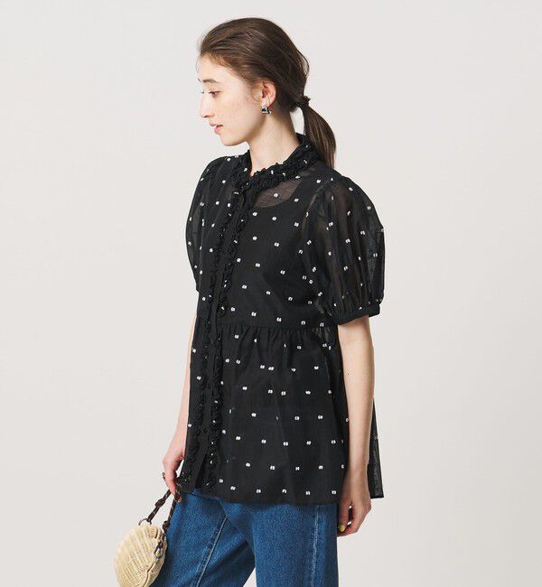 UNITED ARROWS「2トーン ドット ジャガード シャツ」|シャツ・ブラウス|