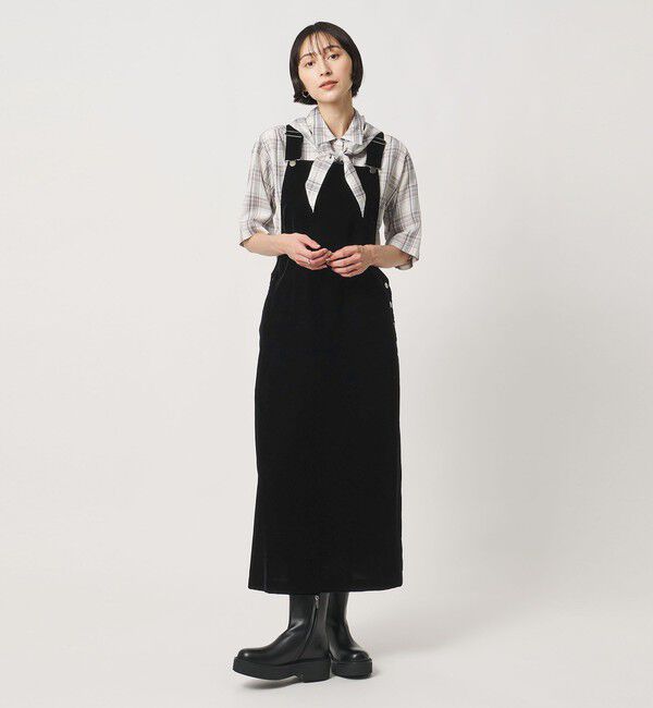 UNITED ARROWS「ベルベット サロペット スカート」|ジャンパースカート|