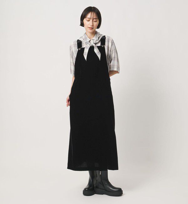 UNITED ARROWS「ベルベット サロペット スカート」|ジャンパースカート|
