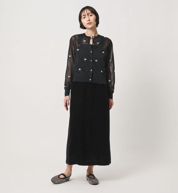 UNITED ARROWS「ベルベット サロペット スカート」|ジャンパースカート|