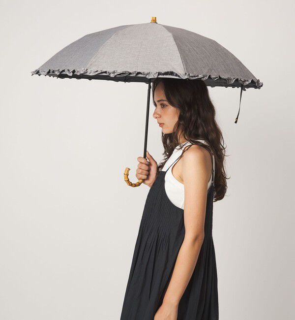 UNITED ARROWS green label relaxing「【別注】＜Wpc.＞UVO フリル 2段折りたたみ日傘 / アンブレラ 晴雨兼用 レイン」|傘|