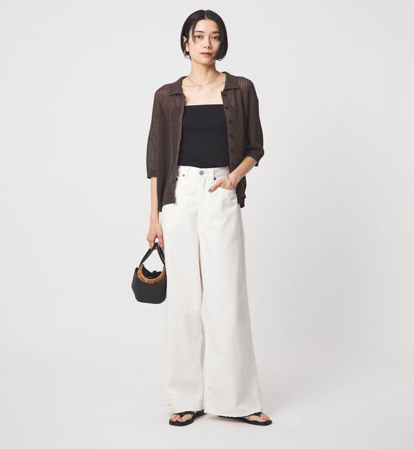UNITED ARROWS green label relaxing「＜スタイリスト兵藤千尋さんコラボ＞ワイド ライト デニム 接触冷感」|デニム|