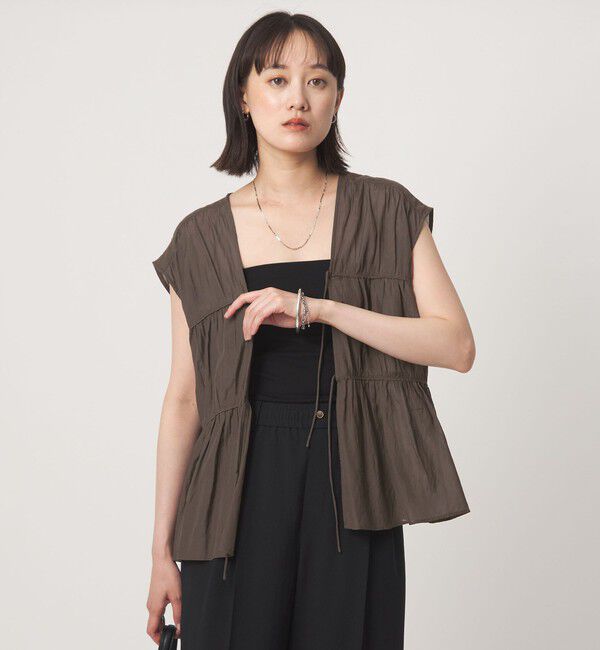 UNITED ARROWS green label relaxing「ボリューム 2WAY リボン ノースリーブ ブラウス」|シャツ・ブラウス|