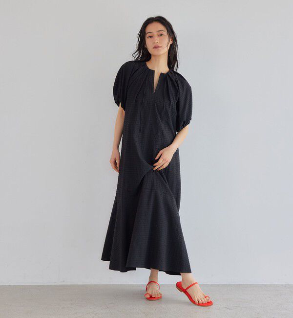 EMMEL REFINES「＜EMMEL REFINES＞EM  パフスリーブ キリカエ ワンピース」|ワンピース|