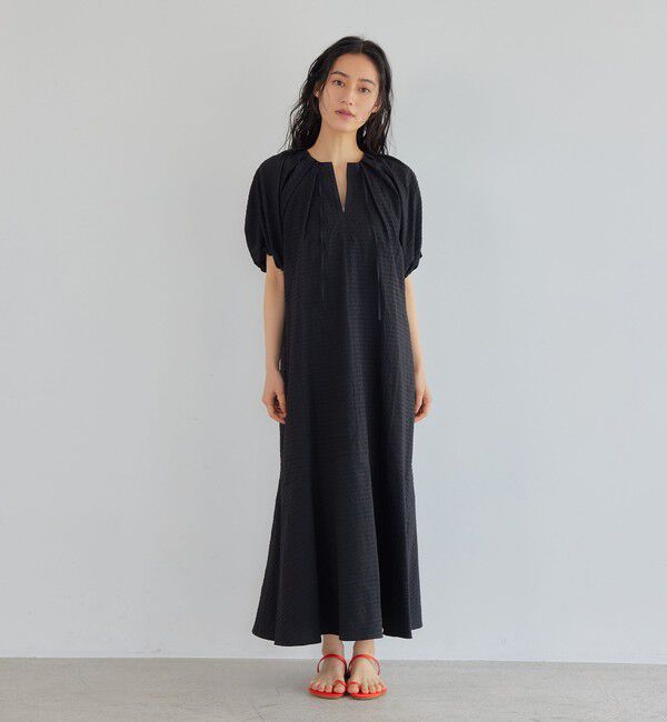 EMMEL REFINES「＜EMMEL REFINES＞EM  パフスリーブ キリカエ ワンピース」|ワンピース|