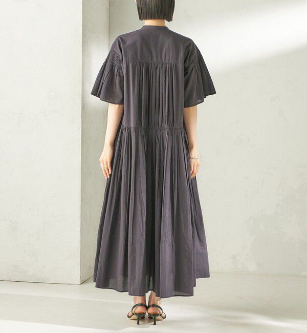 SHIPS for women「【SHIPS別注】Fanaka:〈手洗い可能〉ストライプ ドビー 羽織 ワンピース」|ワンピース|