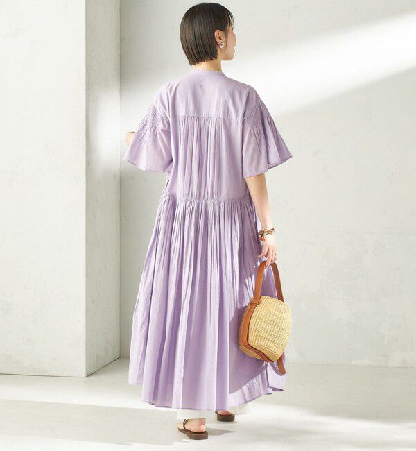 SHIPS for women「【SHIPS別注】Fanaka:〈手洗い可能〉ストライプ ドビー 羽織 ワンピース」|ワンピース|