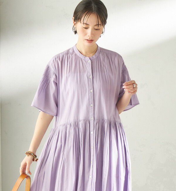 SHIPS for women「【SHIPS別注】Fanaka:〈手洗い可能〉ストライプ ドビー 羽織 ワンピース」|ワンピース|