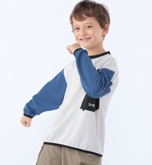SHIPS KIDS「SHIPS KIDS:120～130cm /〈吸水速乾〉Octa(R) ロングスリーブ カットソー」|Tシャツ・カットソー|