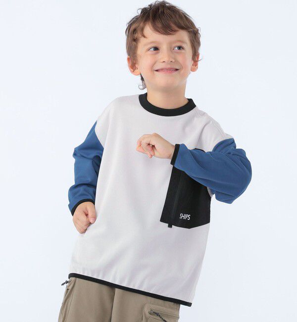 SHIPS KIDS「SHIPS KIDS:120～130cm /〈吸水速乾〉Octa(R) ロングスリーブ カットソー」|Tシャツ・カットソー|