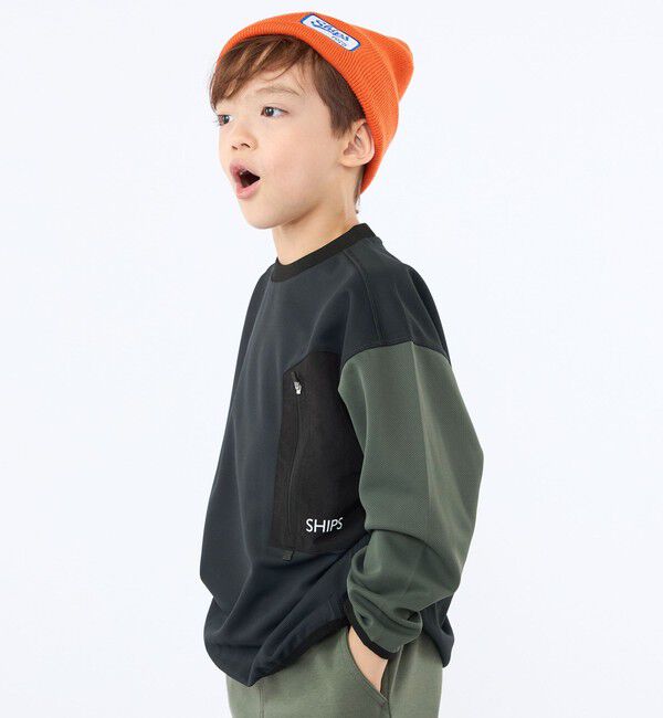 SHIPS KIDS「SHIPS KIDS:120～130cm /〈吸水速乾〉Octa(R) ロングスリーブ カットソー」|Tシャツ・カットソー|