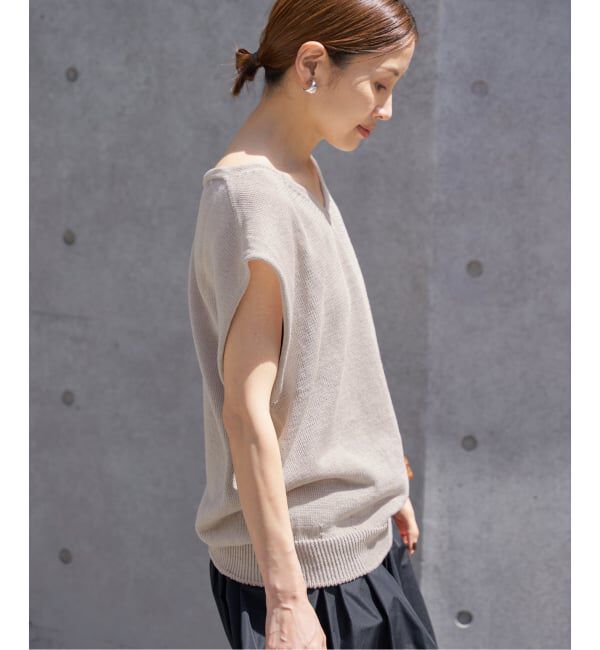 IENA「コットンギマ フレンチプルオーバー」|ニット・セーター|