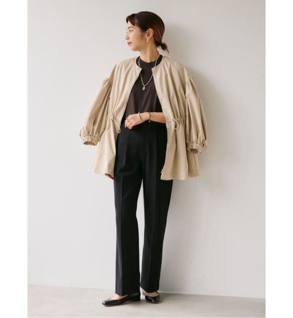 VERMEIL par iena「《追加》ダブルクロスストレッチパンツ」|スラックス|