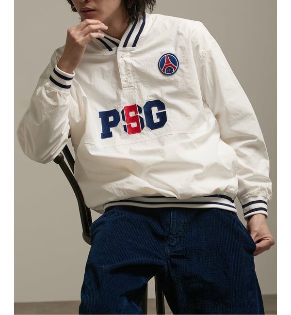 Paris Saint-Germain「【Paris Saint-Germain / パリ・サン＝ジェルマン】 JP Snapline Henley Piste」|ブルゾン・スタジャン|ホワイト