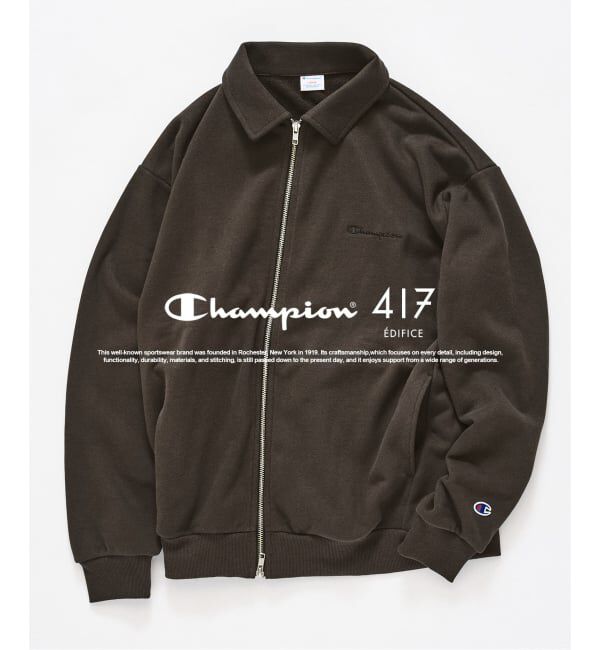 417 EDIFICE「CHAMPION &times; 417 ジップスウェットカーディガン」|スウェット・ジャージ|ブラック
