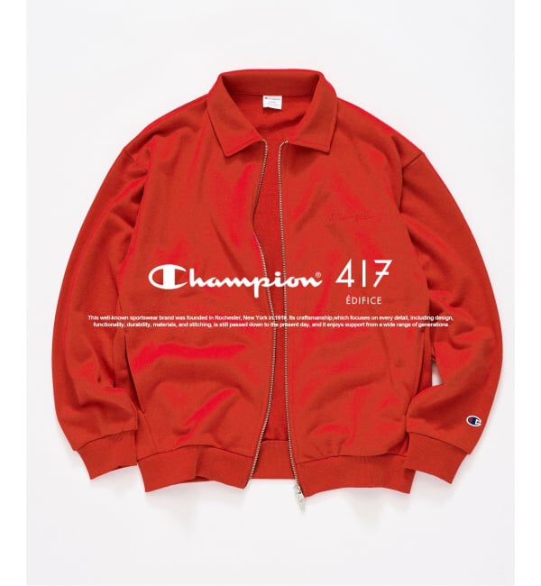 417 EDIFICE「CHAMPION &times; 417 ジップスウェットカーディガン」|スウェット・ジャージ|レッド