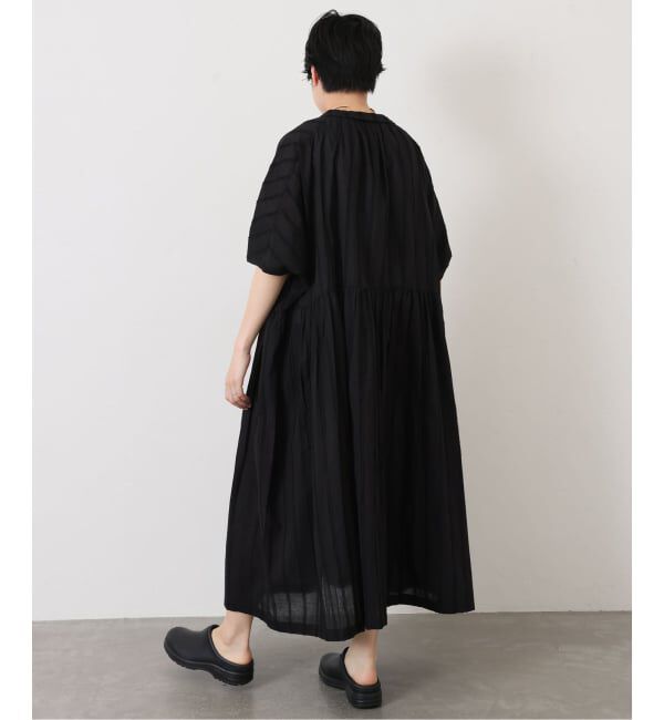 journal standard luxe「ドビーストライプ ギャザードルマンワンピース」|ワンピース|
