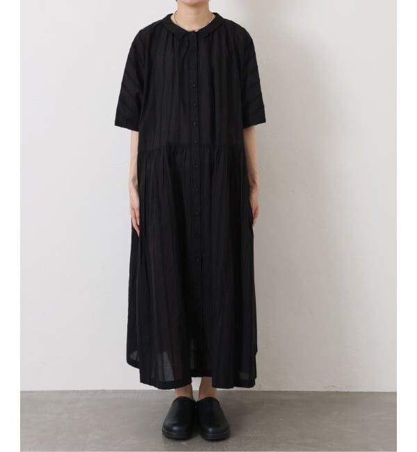 journal standard luxe「ドビーストライプ ギャザードルマンワンピース」|ワンピース|