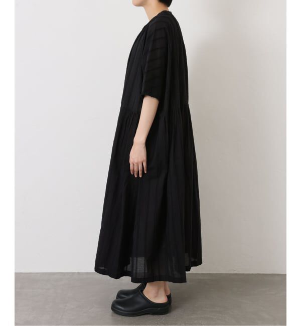 journal standard luxe「ドビーストライプ ギャザードルマンワンピース」|ワンピース|