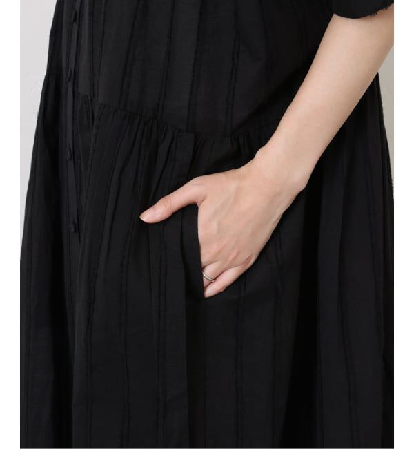 journal standard luxe「ドビーストライプ ギャザードルマンワンピース」|ワンピース|